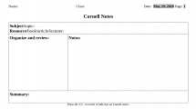 Screenshot for Cornell Notes