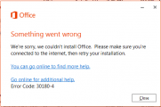 Screenshot for Microsoft Office Error Codes