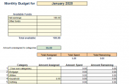 Screenshot for Monthly Budget and Expense Record