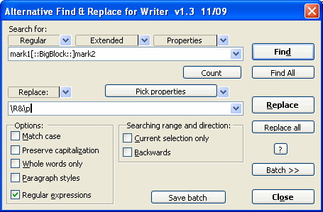 alternative dialog find replace for writer b1ead180 d038 4e11 a6b9 989f98082416