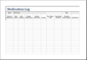 Screenshot for Patient Medication Log Template